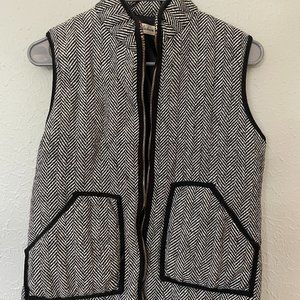 Black and White Puffer Vest